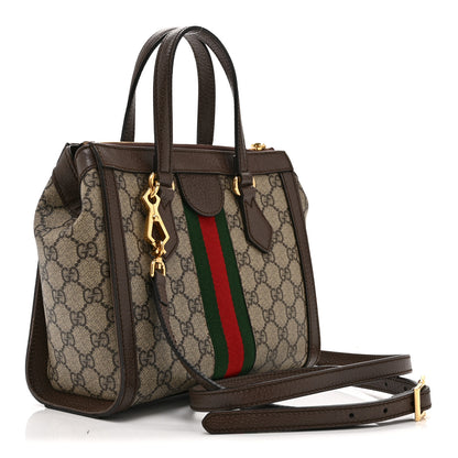 Gucci GG Supreme Monogram Small Ophidia Tote Bag Brown 3 of 11