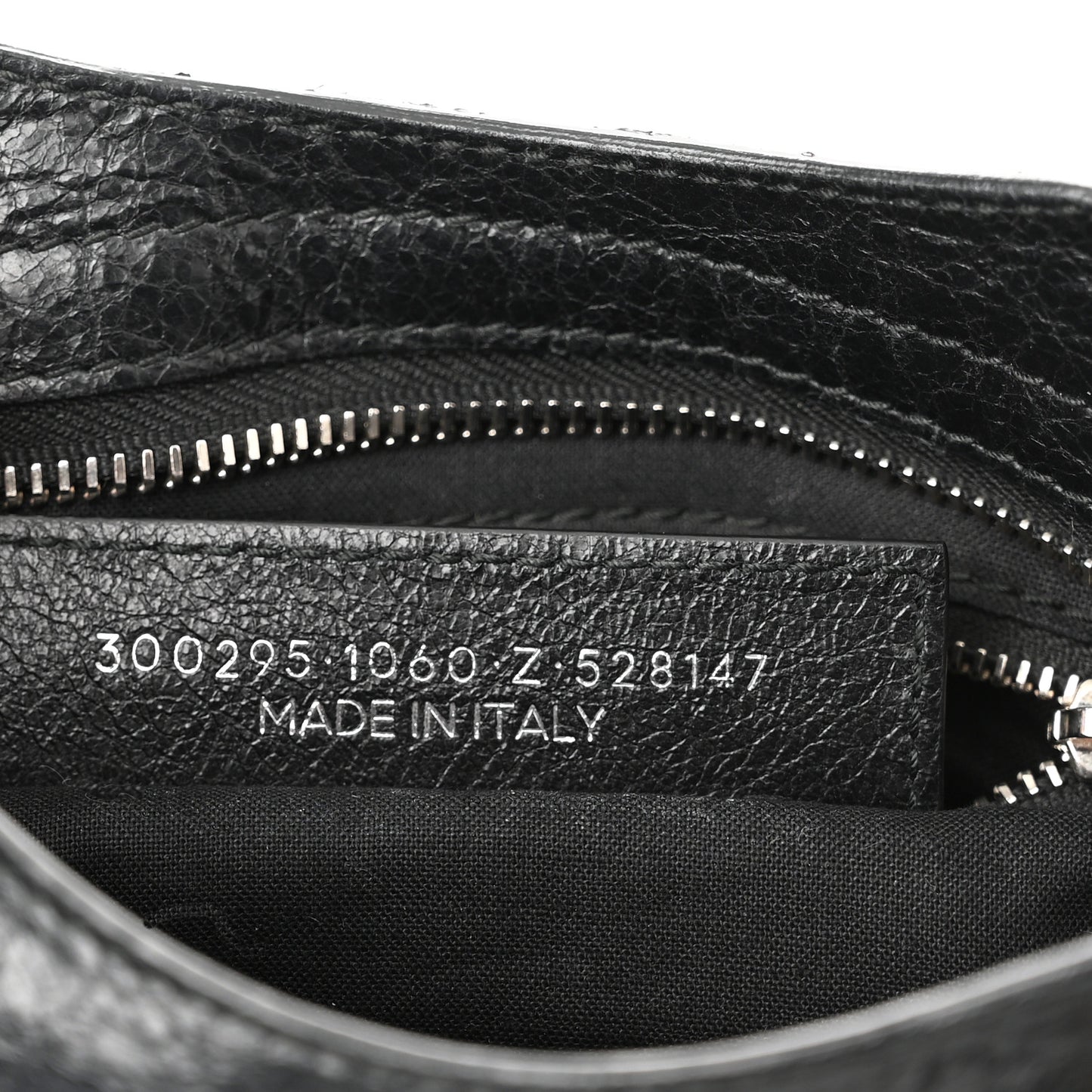 Agneau Classic Silver Hardware Mini City Logo Strap Black White