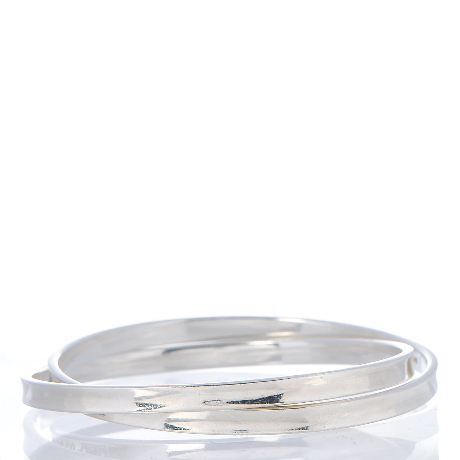 Tiffany Sterling Silver 1837 Interlocking Bangle Bracelet 3 of 5