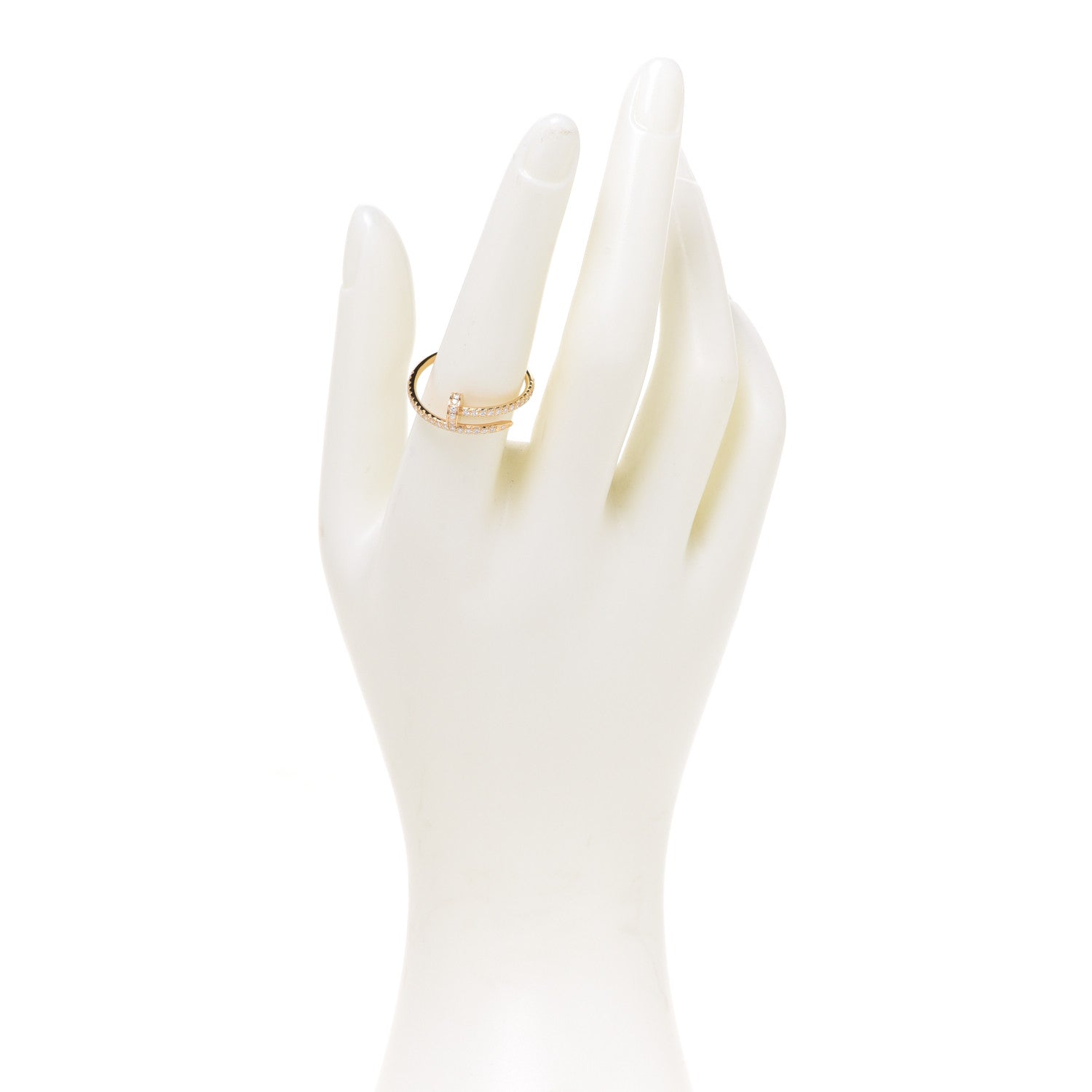 Cartier 18K Yellow Gold Diamond Juste Un Clou Paved Ring 58 8.5 2 of 5