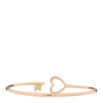 Tiffany 18K Rose Gold Wire Heart Key Bracelet 2 of 4
