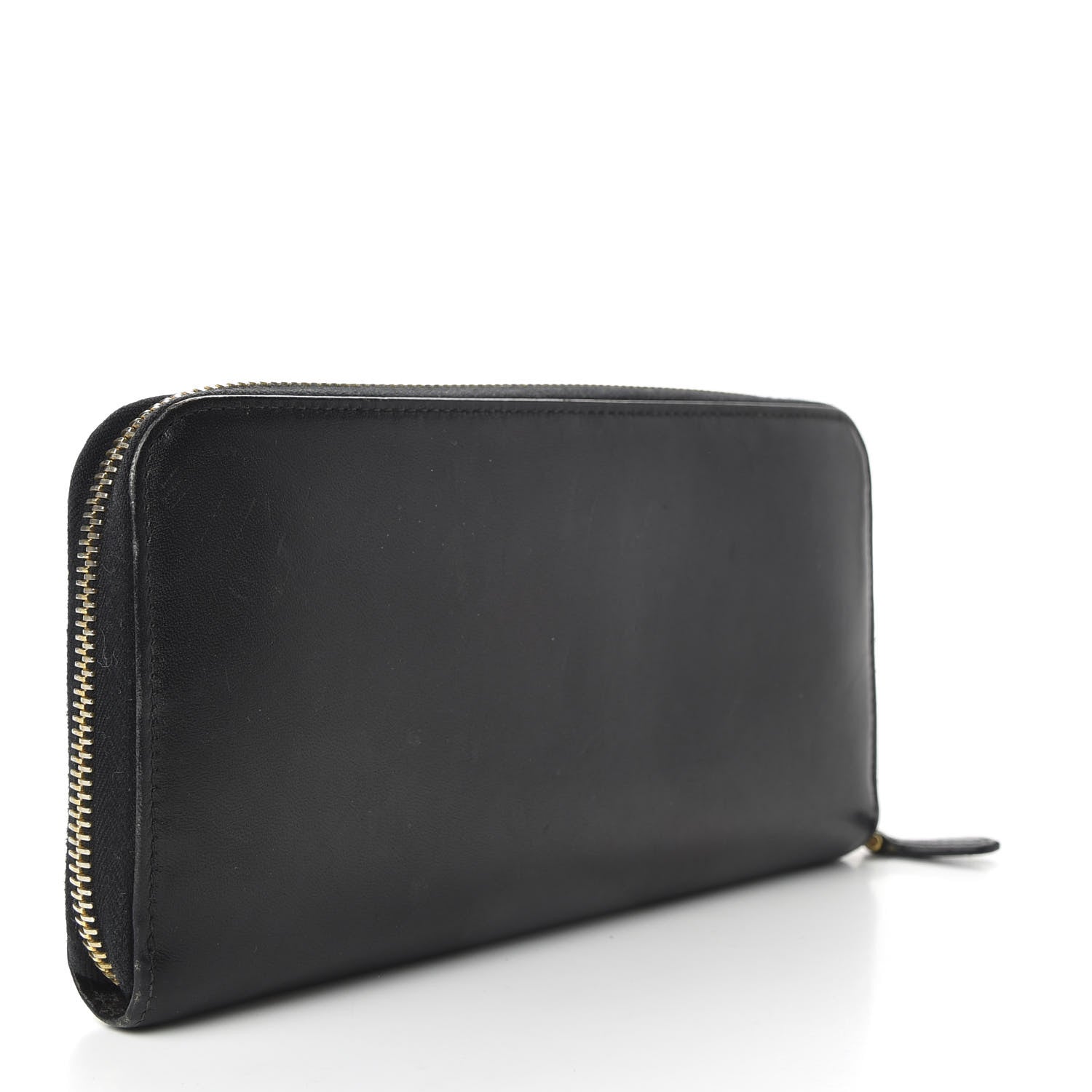 Prada Vitello Shine Zip Around Wallet Black 3 of 8