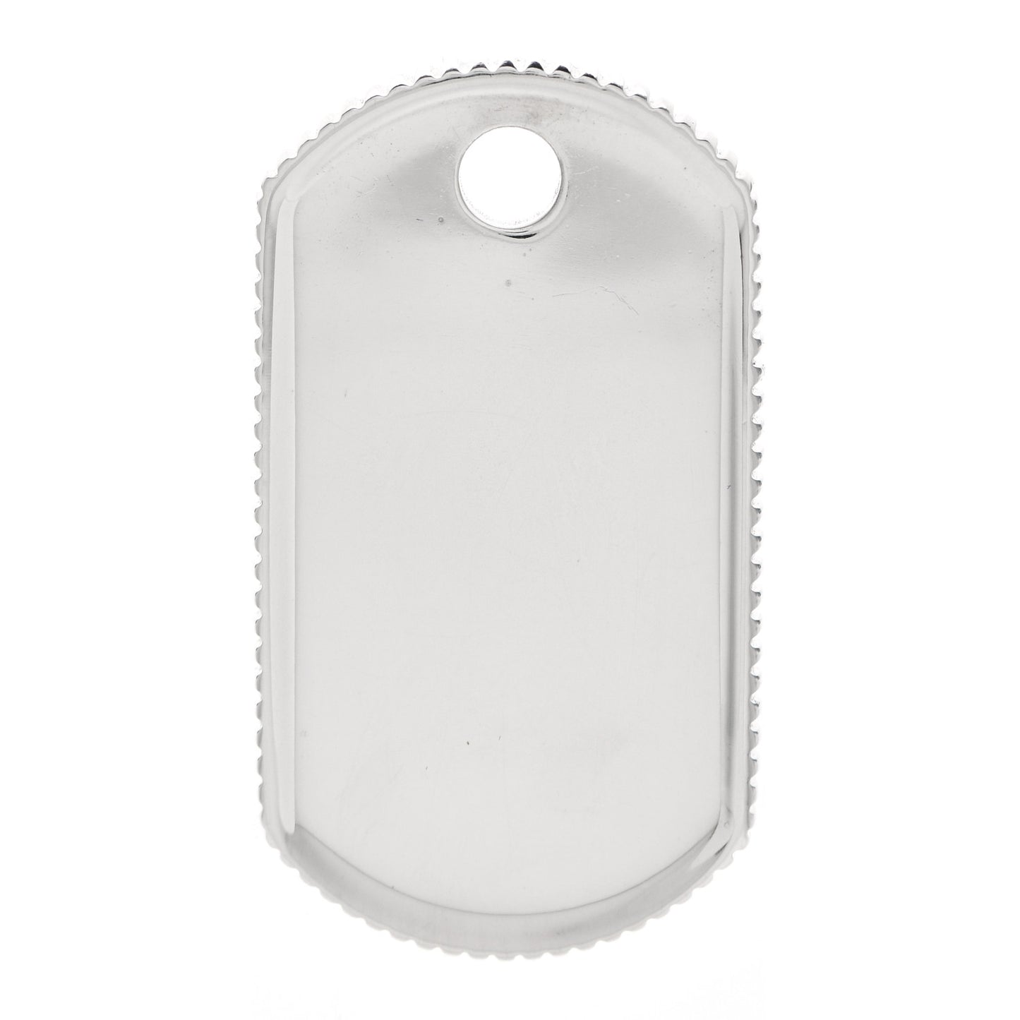 Sterling Silver Coin Edge Dog Tag Charm