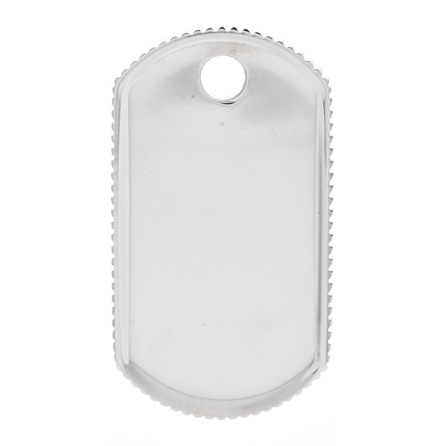 Tiffany Sterling Silver Coin Edge Dog Tag Charm 1 of 4