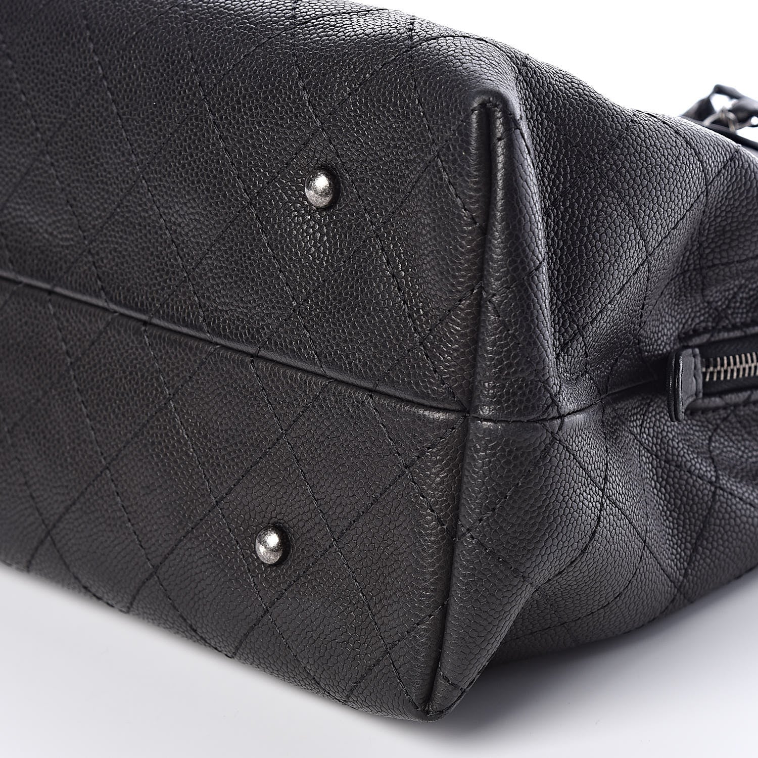 Chanel Grained Vegetal Calfskin Urban Shopping Tote Black 9 of 9