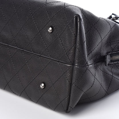 Chanel Grained Vegetal Calfskin Urban Shopping Tote Black 9 of 9