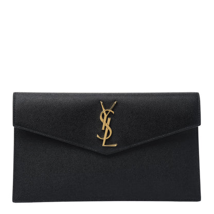 Saint Laurent Grain De Poudre Uptown Pouch Black 1 of 8