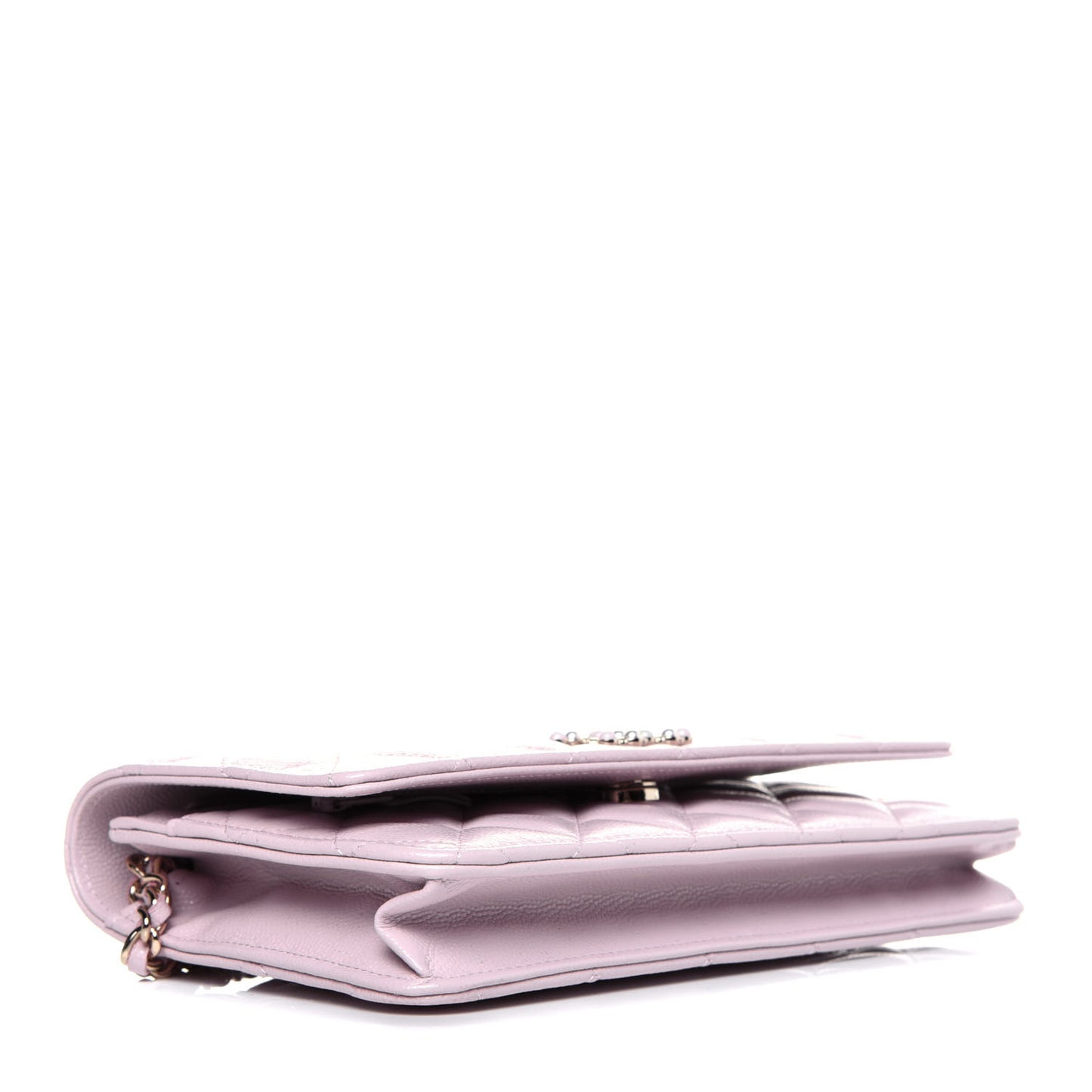 Caviar Quilted Coco Candy Wallet On Chain WOC Light Pink