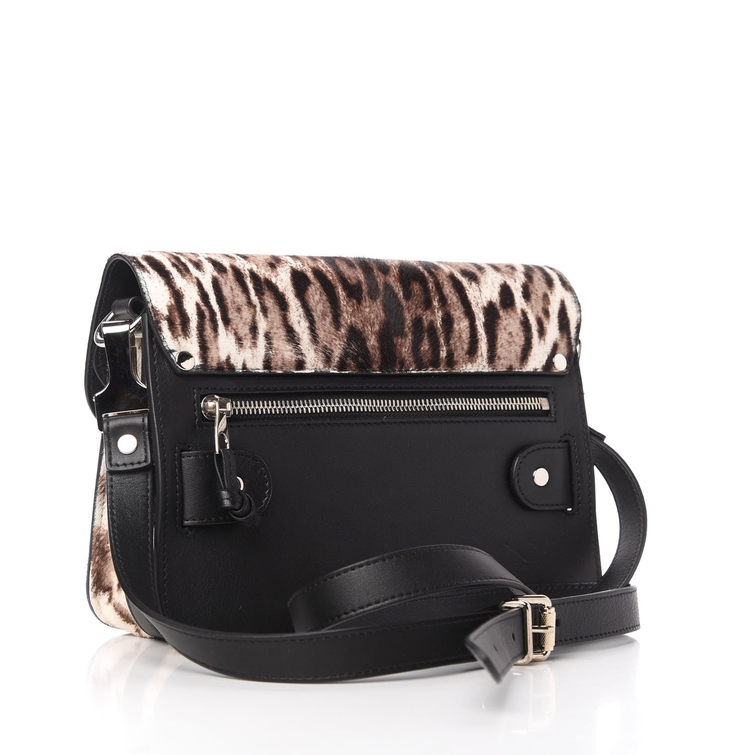 Proenza Schouler Calf Hair Leopard Print Mini PS11 Classic Shoulder Bag Black 3 of 10