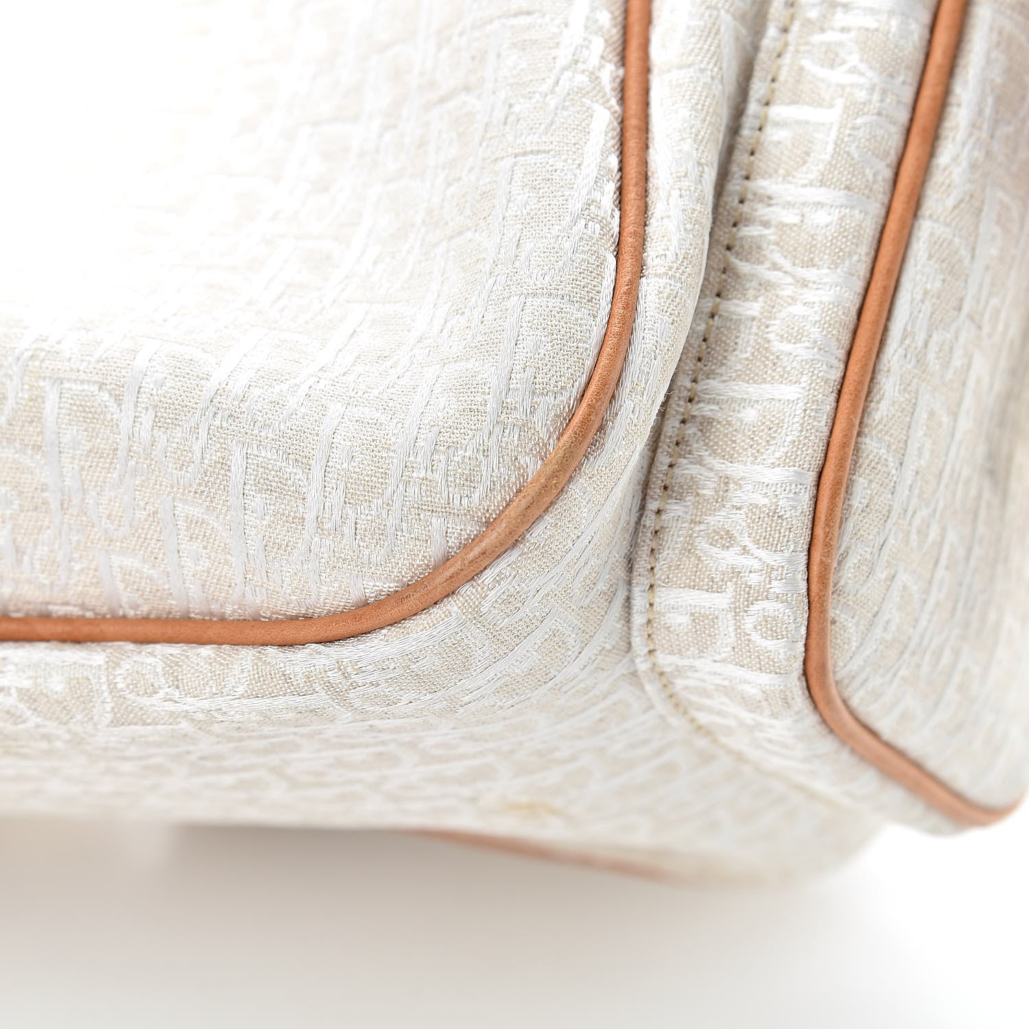 Christian Dior Monogram Tote White Tan 12 of 18