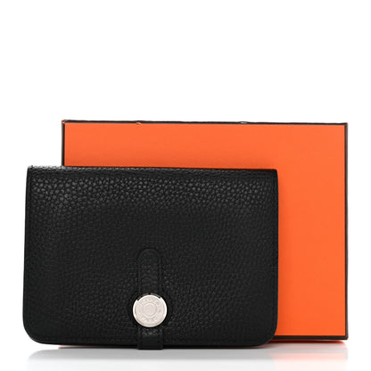 Hermes Togo Dogon Compact Wallet Black 9 of 9