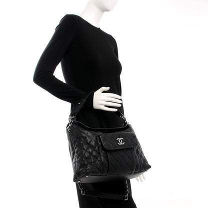 Chanel Caviar Quilted French Riviera Hobo Black 3 of 8
