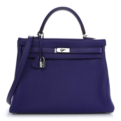 Hermes Togo Kelly Retourne 35 Iris 1 of 10