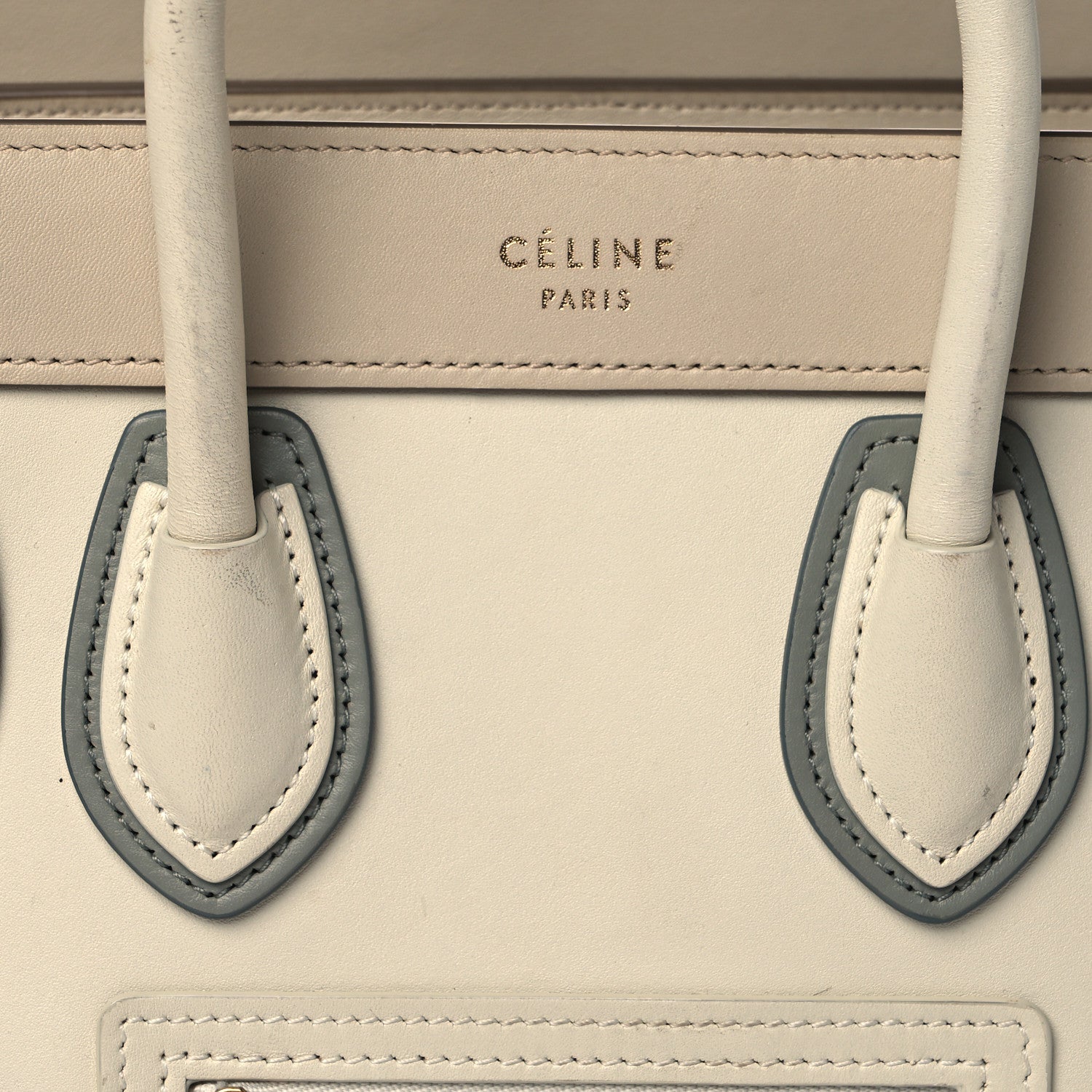 Celine Shiny Smooth Calfskin Nano Tri-Color Luggage Natural 8 of 10