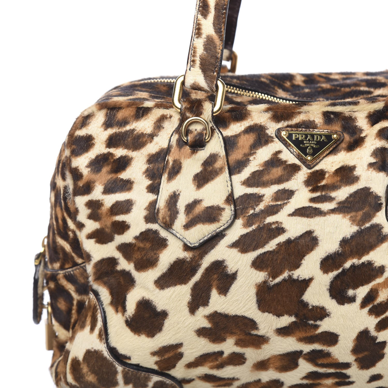 Prada Calf Hair Leopard Print Shoulder Bag Avorio 12 of 18