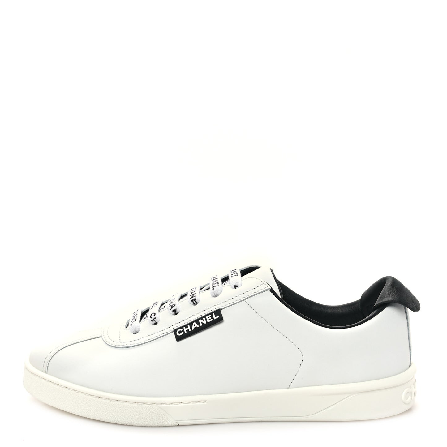 Calfskin Womens CC Sneakers 38.5 White