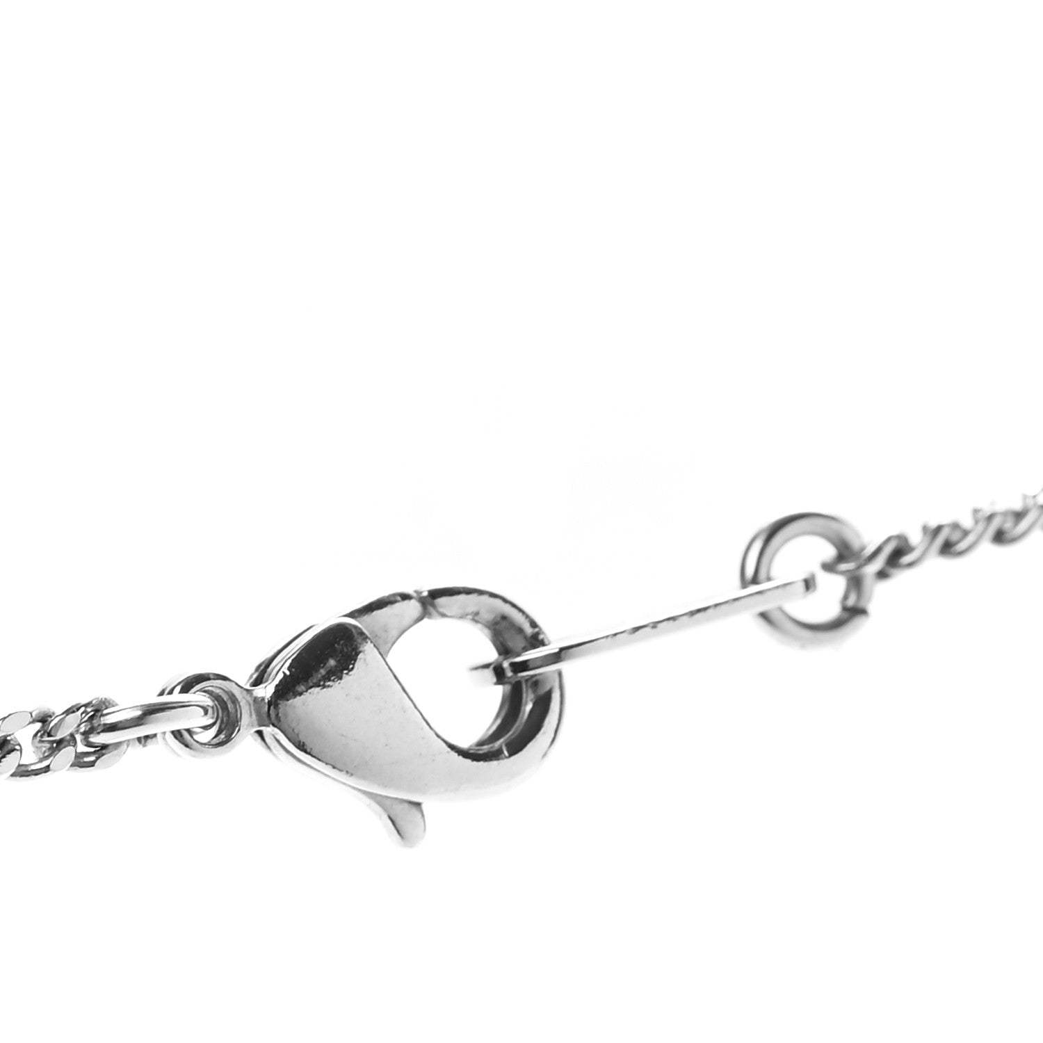 Louis Vuitton Louise Crystal Pendant Long Necklace Silver Gold 7 of 11