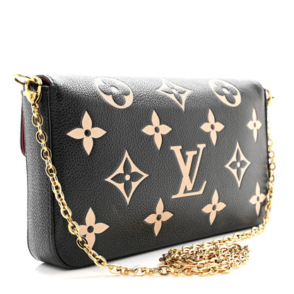 Louis Vuitton Empreinte Monogram Giant Felicie Pochette Black Beige 4 of 11