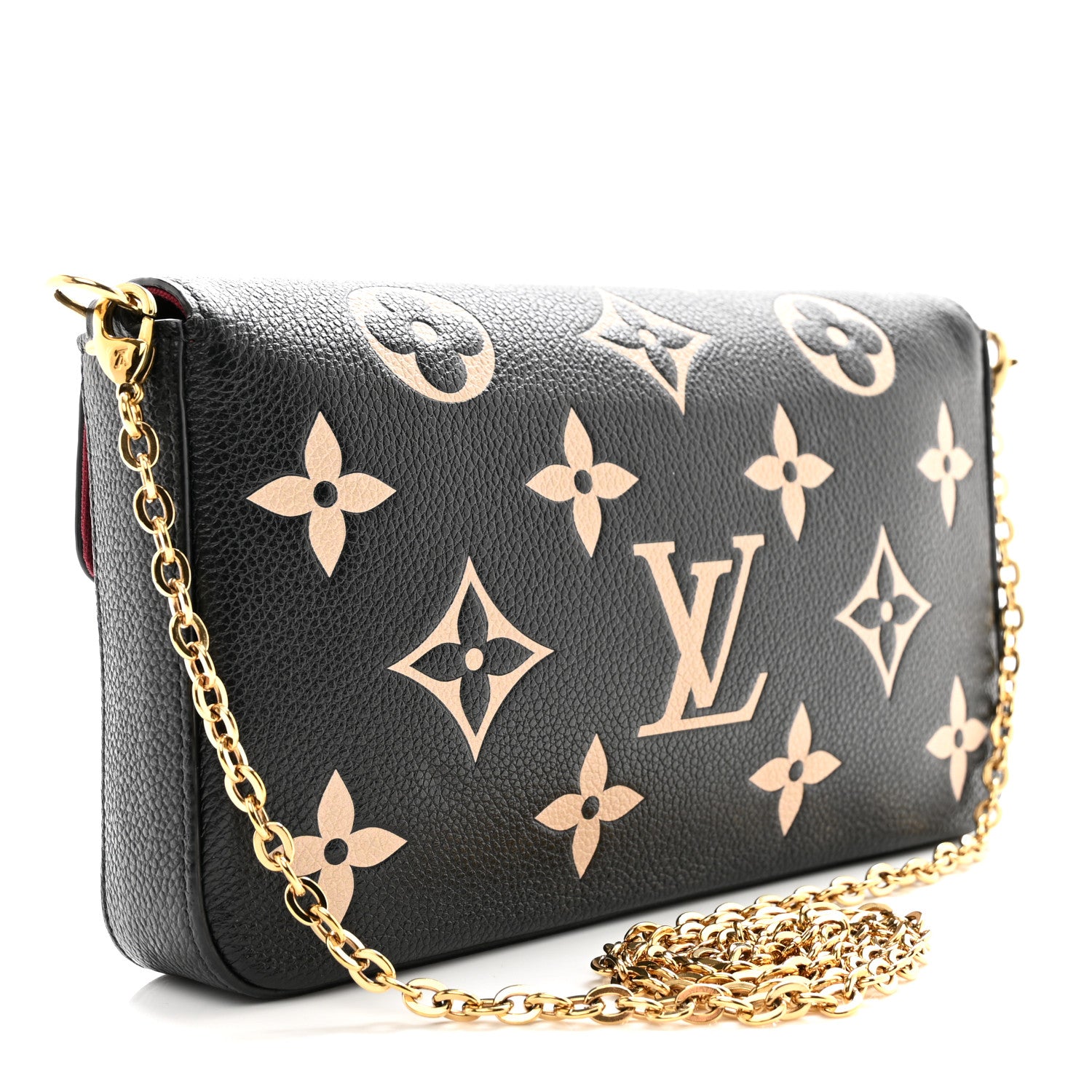 Louis Vuitton Empreinte Monogram Giant Felicie Pochette Black Beige 4 of 11
