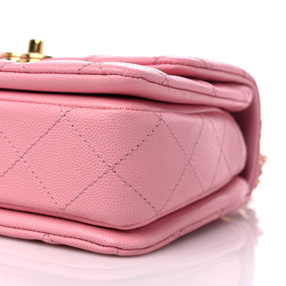 Chanel Caviar Quilted Mini Coco First Flap Pink 8 of 9