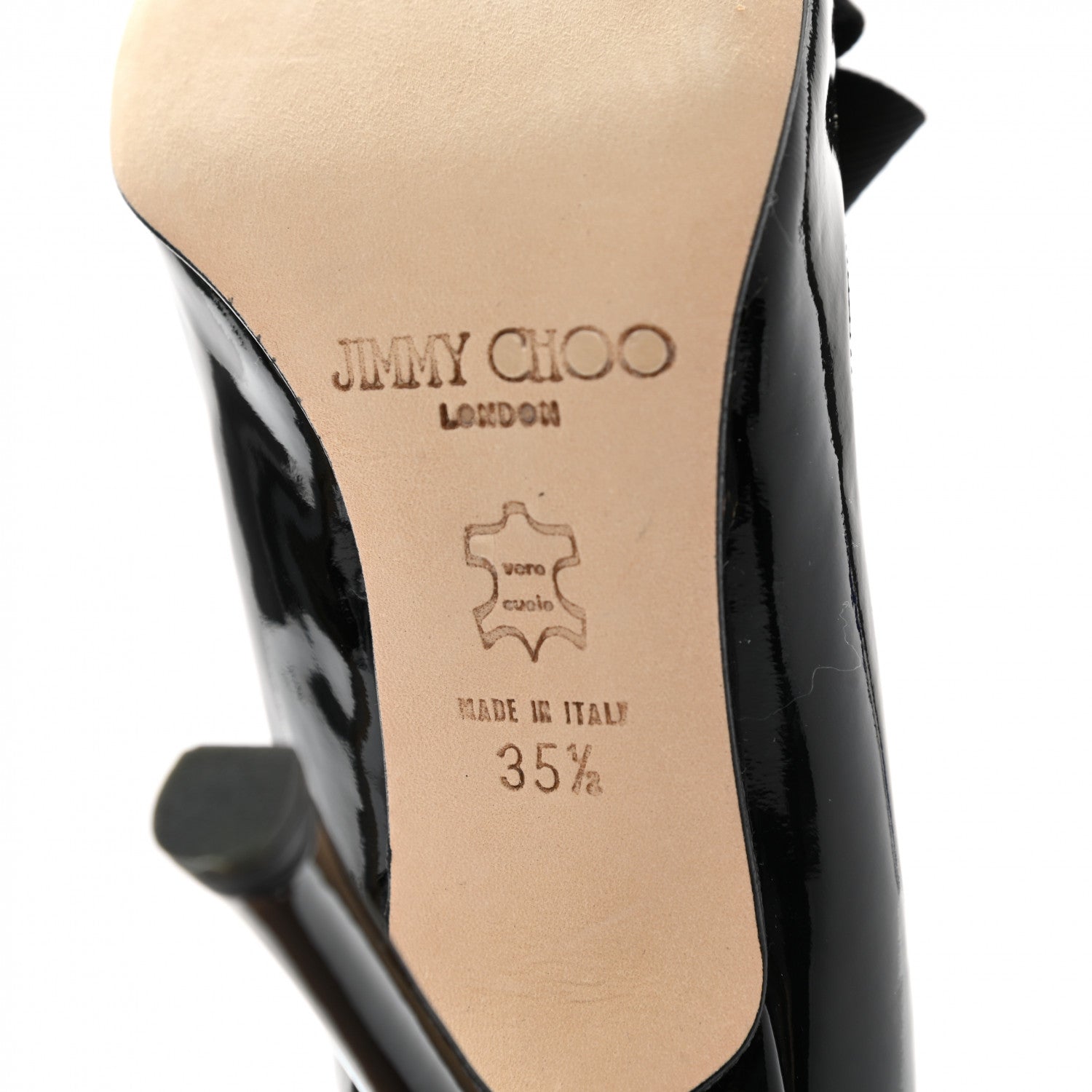 Jimmy Choo Patent Bow Pumps 35.5 Black 7 of 9