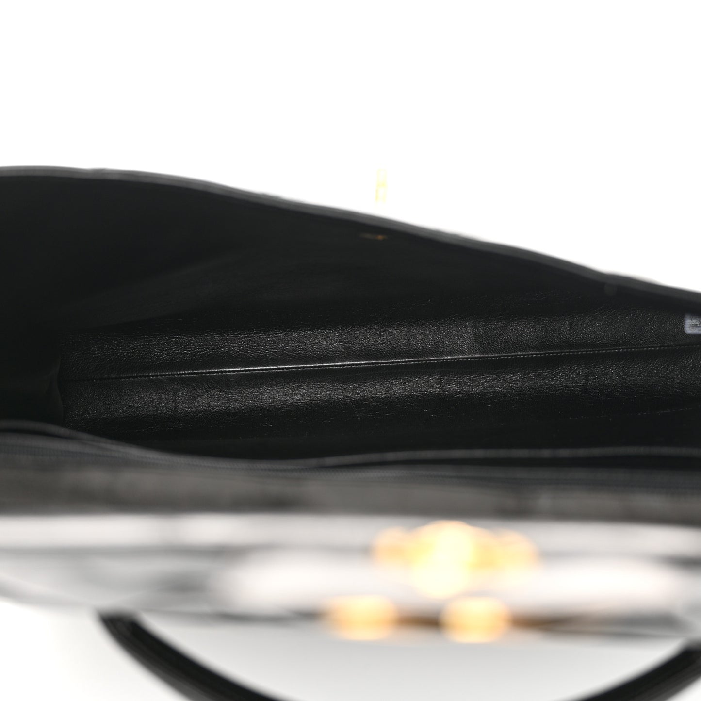 Patent Quilted Briefcase Laptop Bag Black