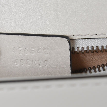 Gucci Calfskin Sylvie Web Queen Margaret Shoulder Bag Mystic White Black 7 of 8