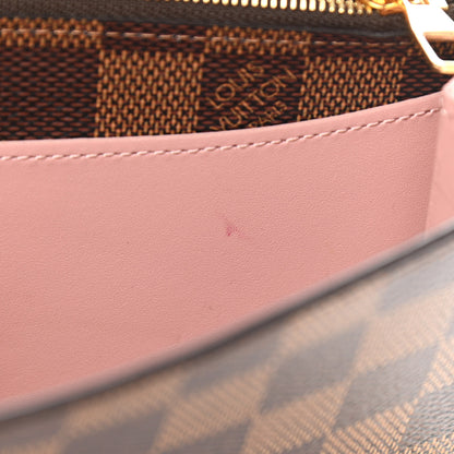 Louis Vuitton Damier Ebene Croisette Chain Wallet Rose Ballerine 11 of 12