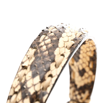 Fendi Cuoio Romano Snakeskin Selleria Mini Peekaboo Iconic Satchel White Stone 12 of 13