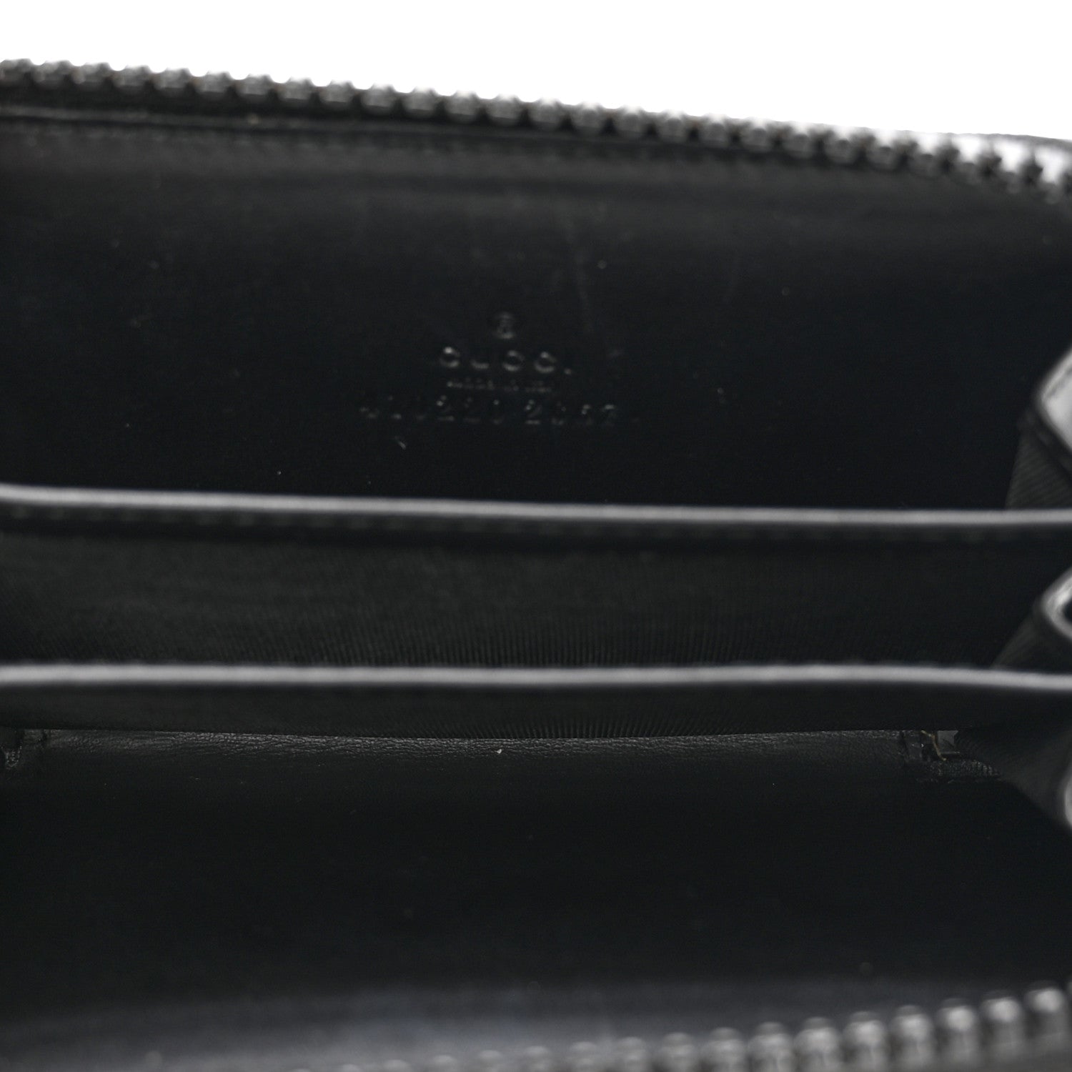 Gucci GG Supreme Monogram Blooms Zip Around Card Case Wallet Beige New Military Black 5 of 6