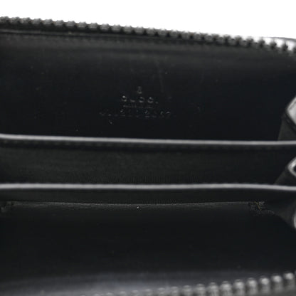 Gucci GG Supreme Monogram Blooms Zip Around Card Case Wallet Beige New Military Black 5 of 6