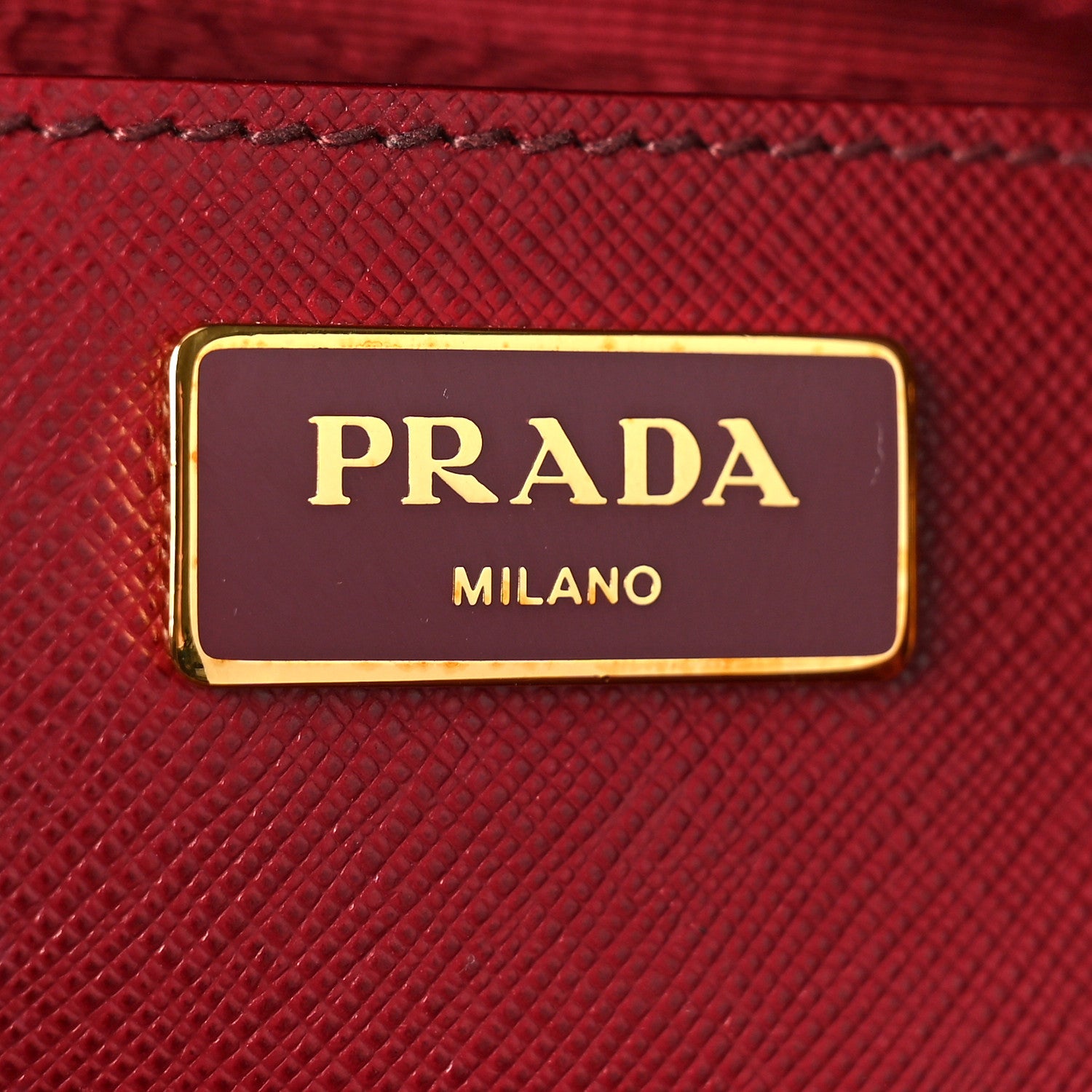 Prada Saffiano Lux Galleria Front Pocket Tote Cerise Papaya 6 of 8