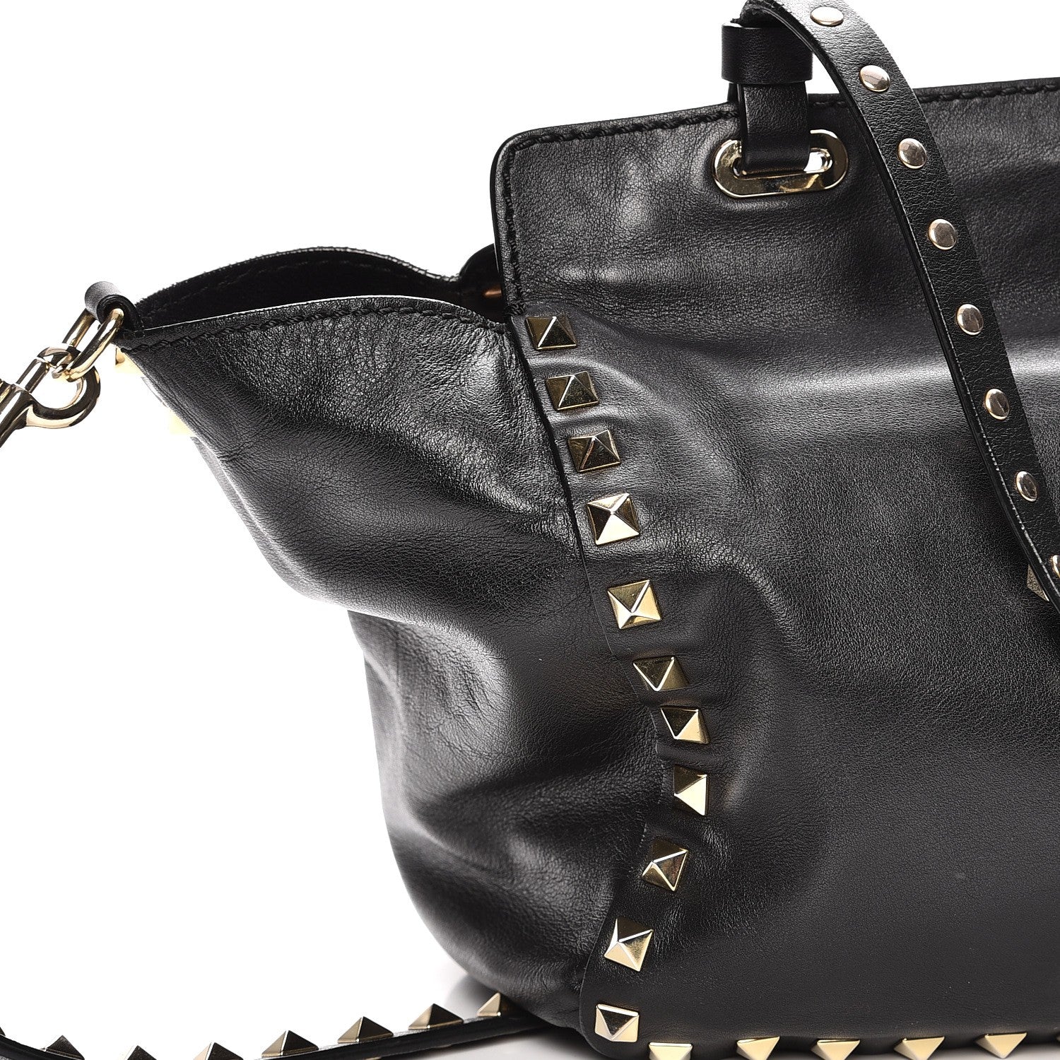Valentino Garavani Vitello Small Rockstud Tote Black 12 of 12