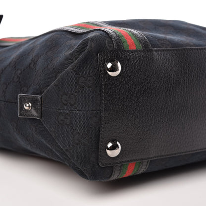 Gucci GG Monogram Web Handle Vertical Tote Bag Black 5 of 17