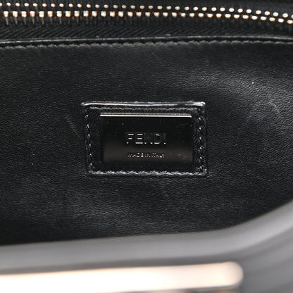 Fendi Vitello Dolce Shiny Nappa Plexglass Granite Medium Peekaboo Iconic Satchel Black 7 of 11