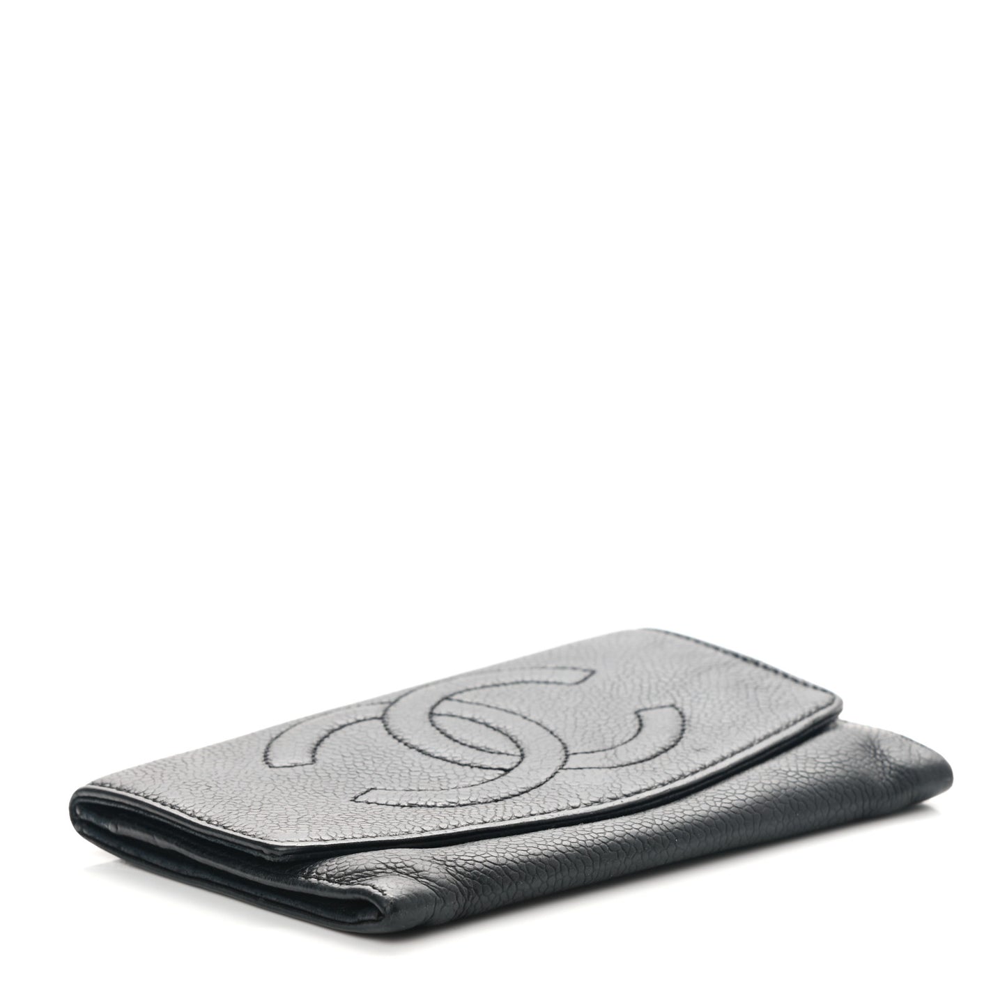 Caviar Timeless CC Compact Wallet Black