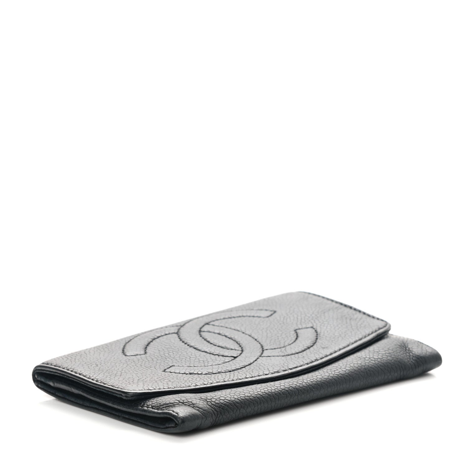 Chanel Caviar Timeless CC Compact Wallet Black 4 of 8
