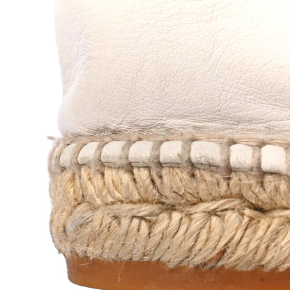 Chanel Lambskin CC Espadrilles 37 White Black 10 of 11