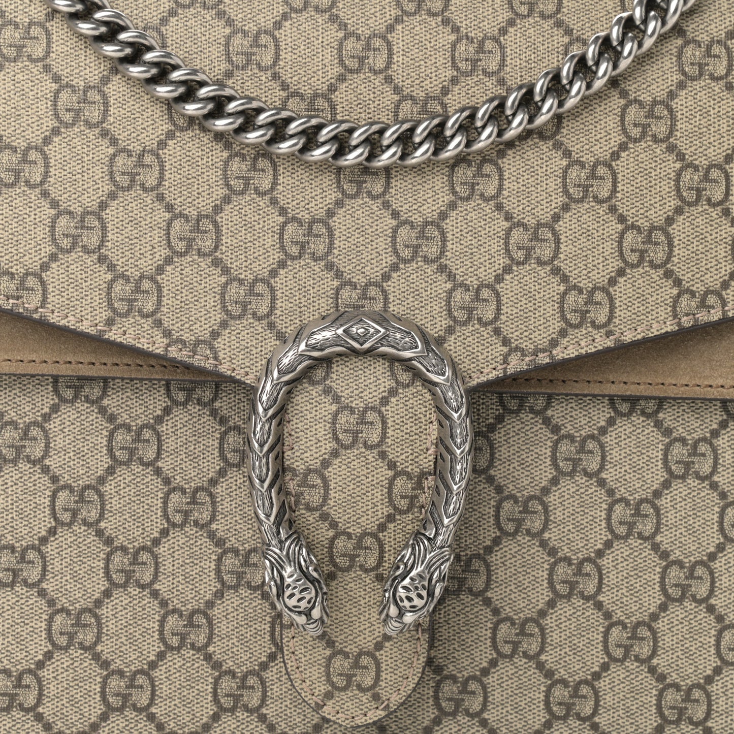 GG Supreme Monogram Medium Dionysus Shoulder Bag Taupe