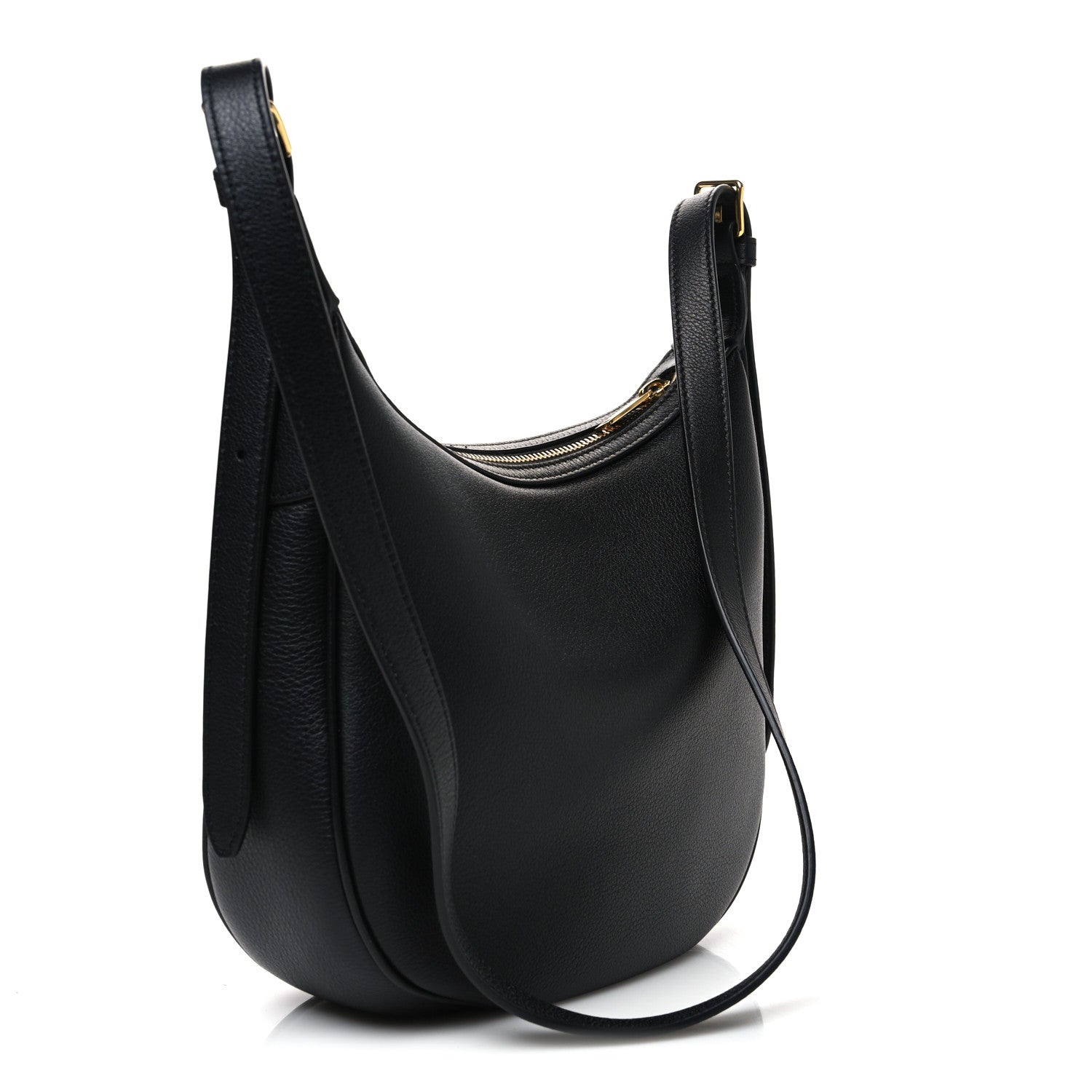 Saint Laurent Supple Calfskin Cuir Triomphe Small Heloise Shoulder Bag Black 3 of 11