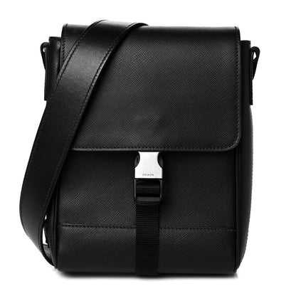 Prada Saffiano Messenger Satchel Black 1 of 9
