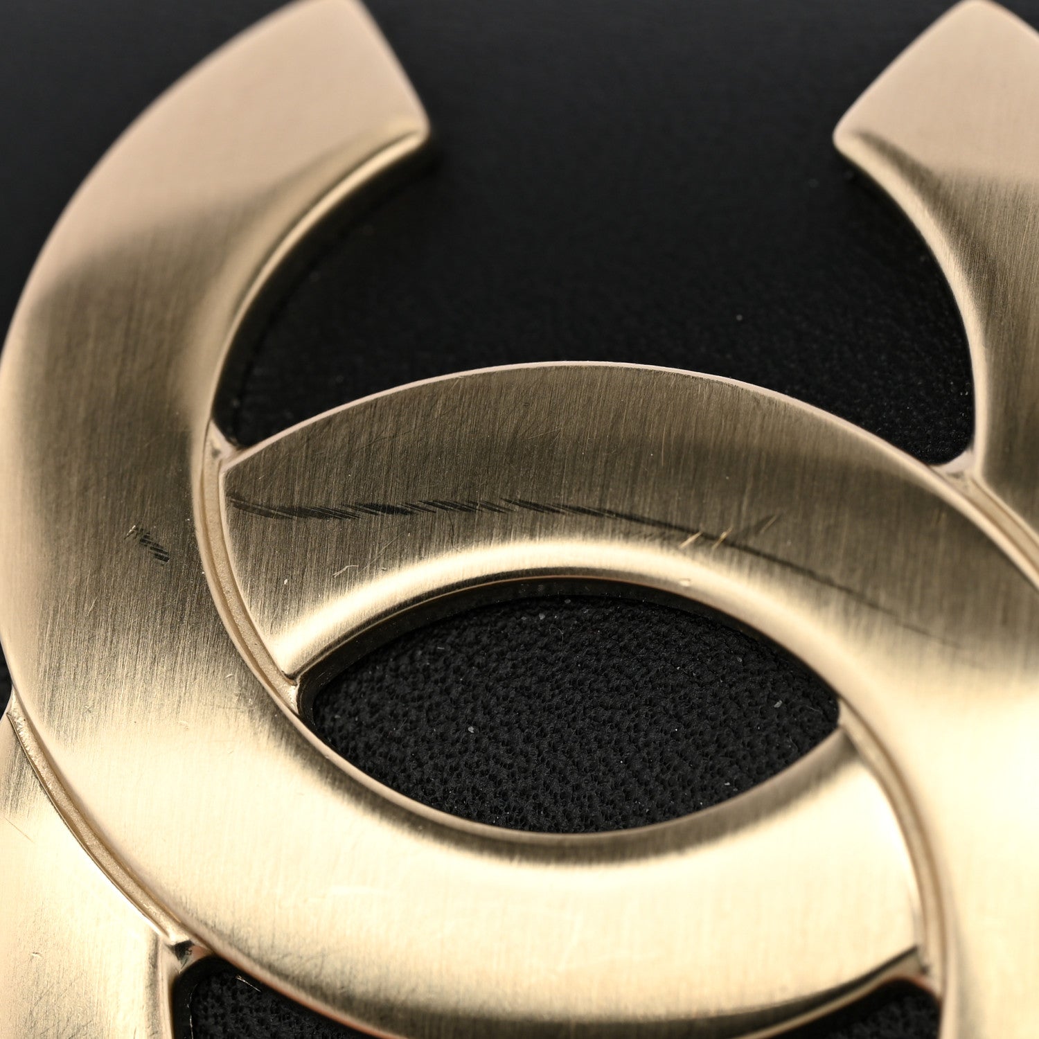 Chanel Calfskin CC Wide Cuff S Black Gold 9 of 11