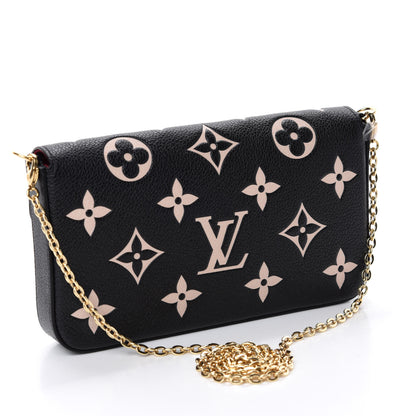 Louis Vuitton Empreinte Monogram Giant Felicie Pochette Black Beige 3 of 11