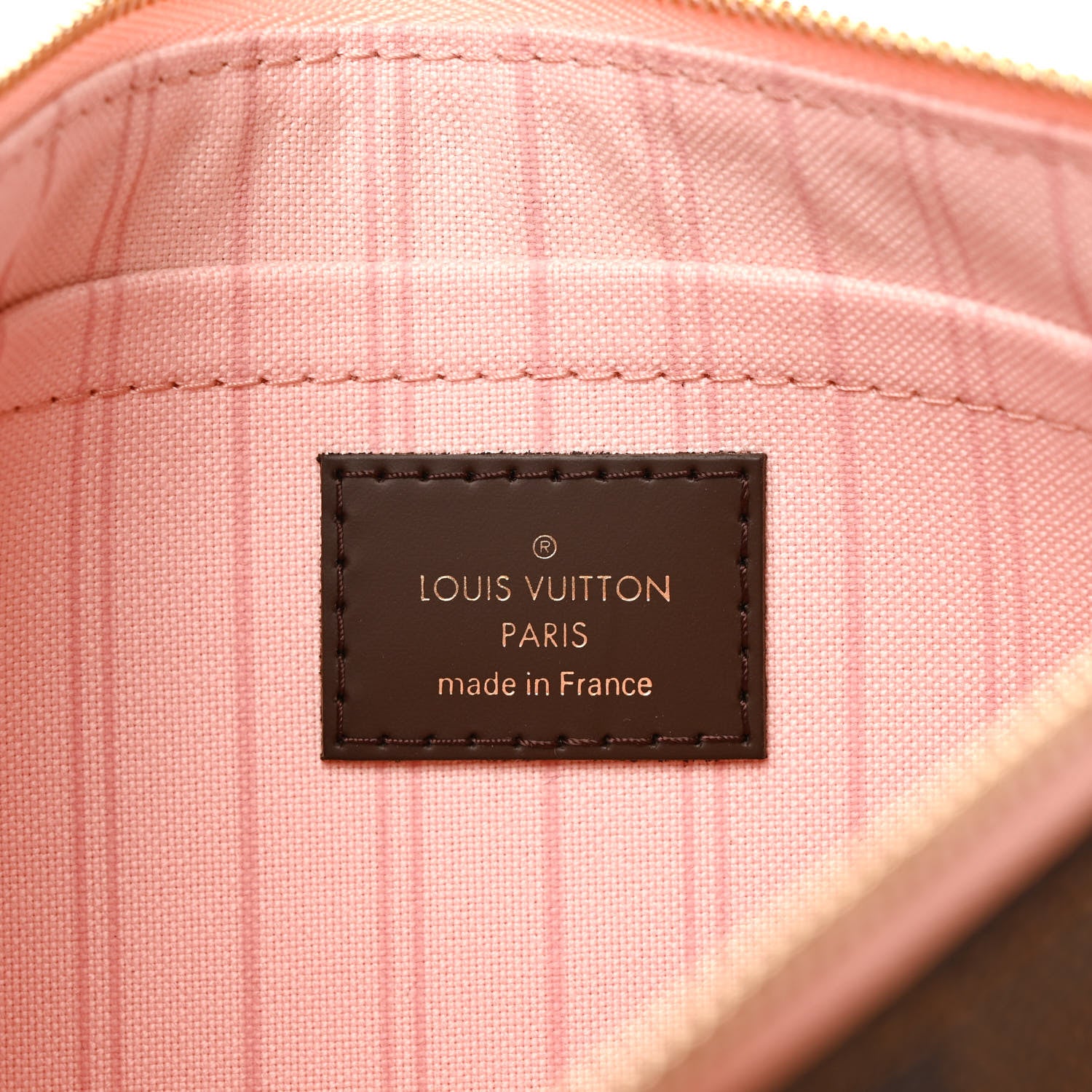 Louis Vuitton Damier Ebene Neverfull MM GM Pochette Rose Ballerine 6 of 6