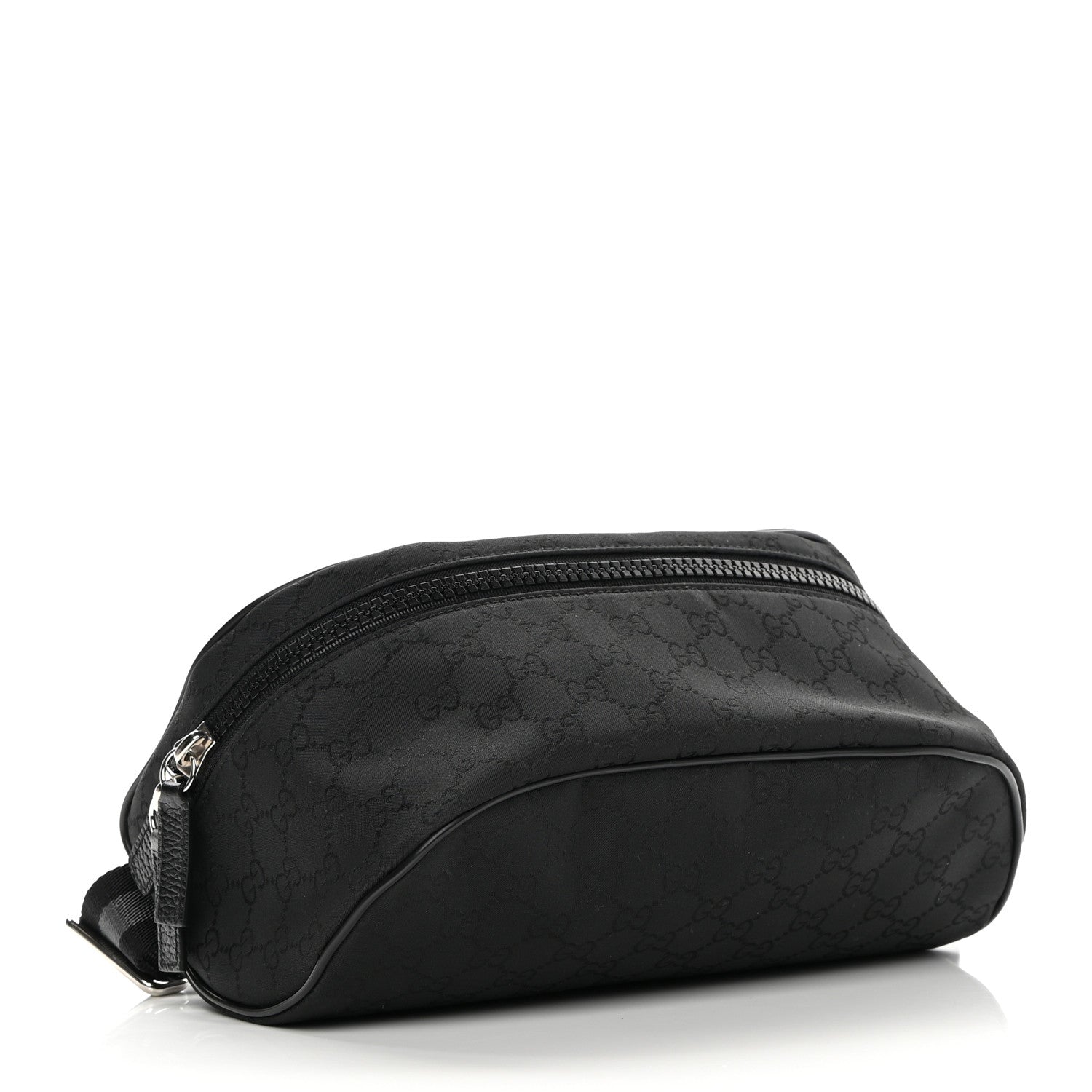 Gucci Nylon Monogram Fanny Pack Belt Bag Black 4 of 10