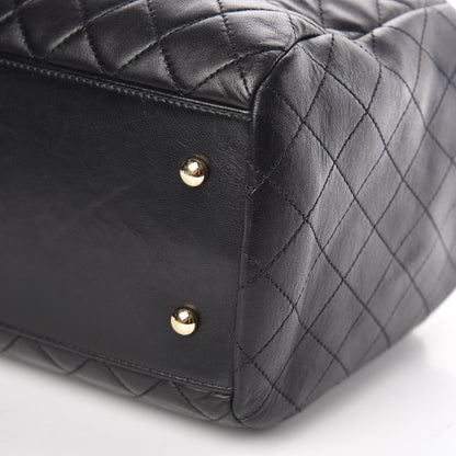 Chanel Lambskin Quilted Large Drawstring Bag Black 9 of 10