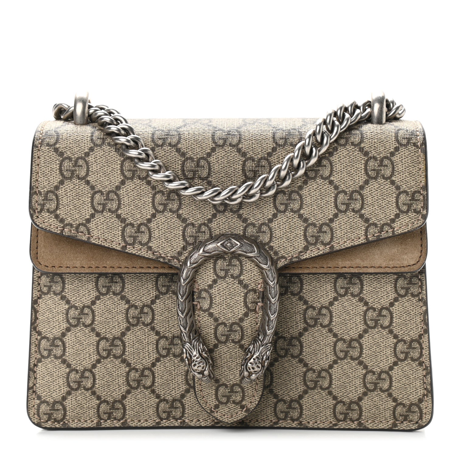 Gucci GG Supreme Monogram Mini Dionysus Shoulder Bag Taupe 1 of 12