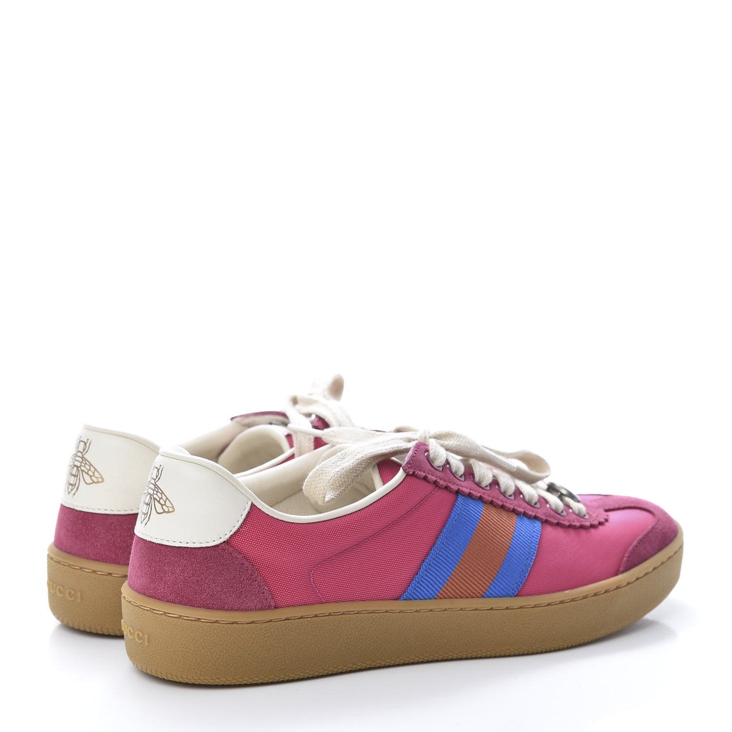 Nylon Suede Web Womens G74 Sneakers 36 Box Pink Old Rose Bright Splash