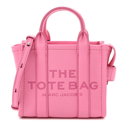 Marc Jacobs Grained Calfskin Mini The Tote Bag Candy Pink 1 of 10