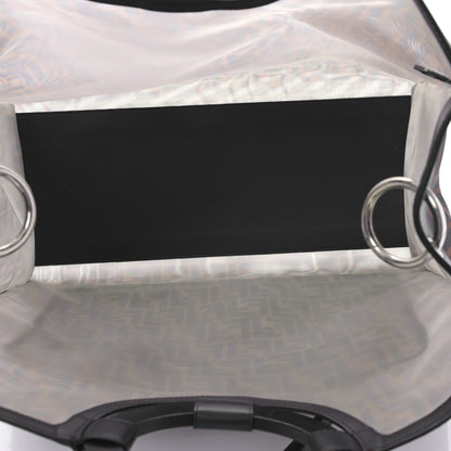 Fendi Mesh Vitello Century Cuoio FF 1974 Medium Runaway Shopper Tote Marrone Black Ebano 5 of 10